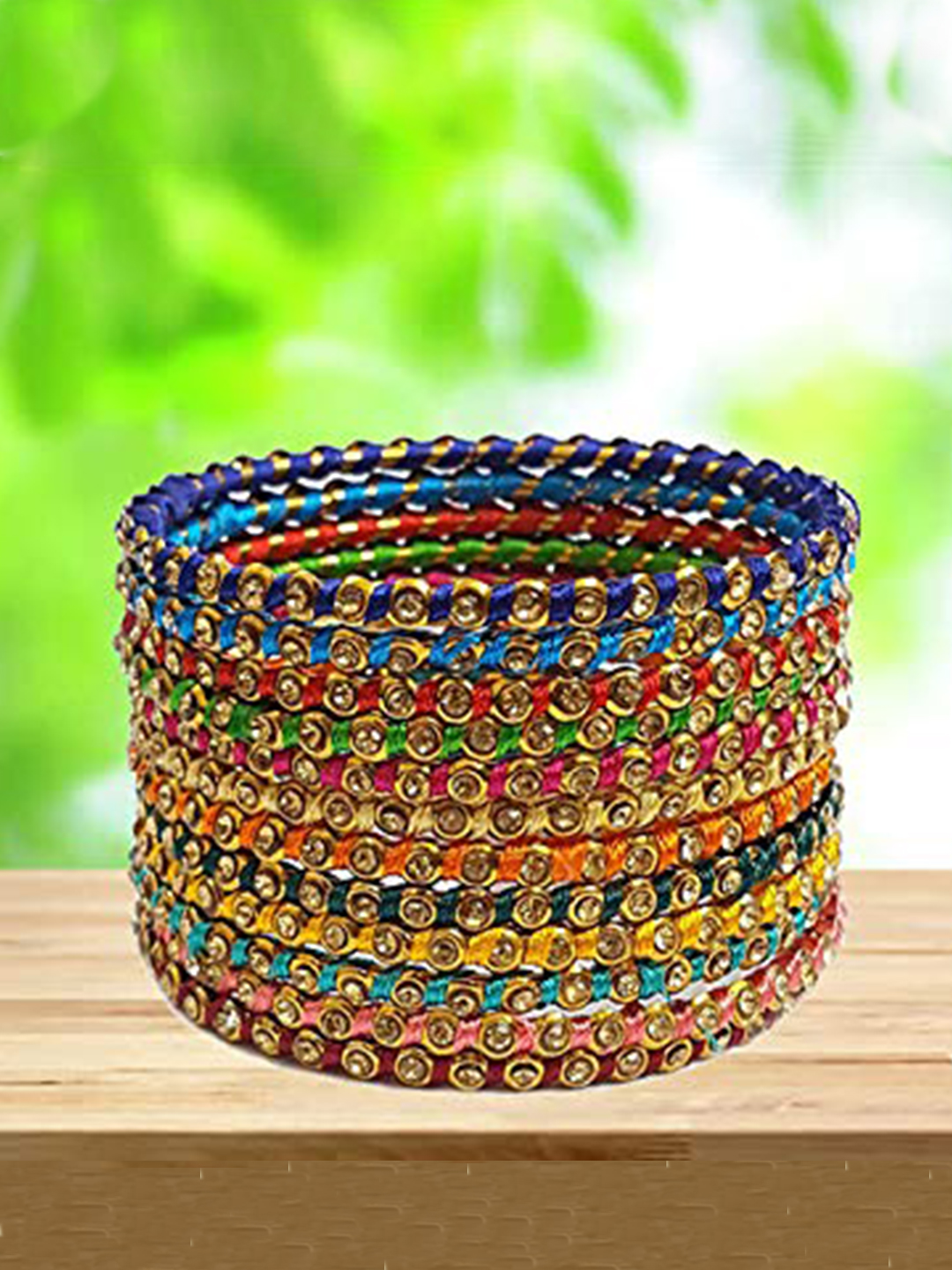 YouBella Golden Gold-plated Bangle for Women - Set of 12